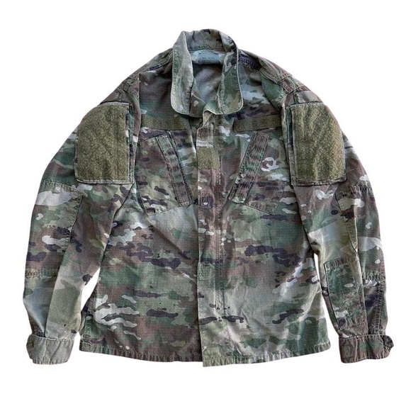 Camo Military Jacket Tactical Patches‎ Utility Coat Multi Pockets Size M - Picture 1 of 4